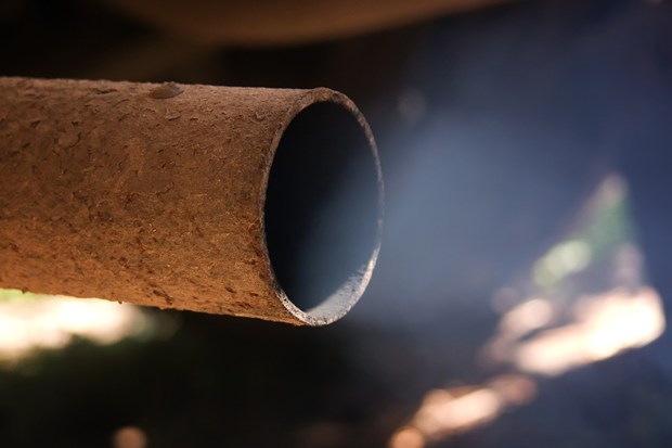 high emissions exhaust pipe