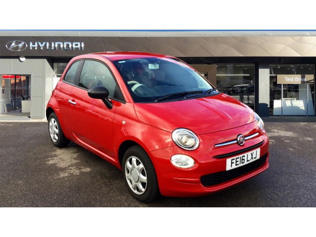16 Fiat 500 1.2 Pop 3Dr Petrol Hatchback FE16LXJ